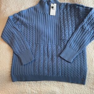 Olsen Relaxed Fit Blue Sweater